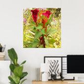 コックコーム花 ポスター (ホームオフィス)