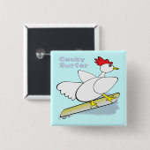 コックサーファー 缶バッジ (正面&裏面)