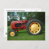 コックシュットトラクターモデル30 1952ヴィンテージ ポストカード (正面/裏面)