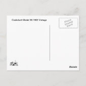 コックシュットトラクターモデル30 1952ヴィンテージ ポストカード (裏面)