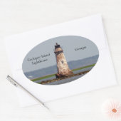 コックスパアイランドライトハウスシール 楕円形シール (封筒)