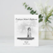 コックスパアイランドライトハウス – ジョージア ポストカード (スタンド正面)