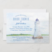 コックスパライトハウスウォーターカラーブライダルシャワー 招待状 (正面)