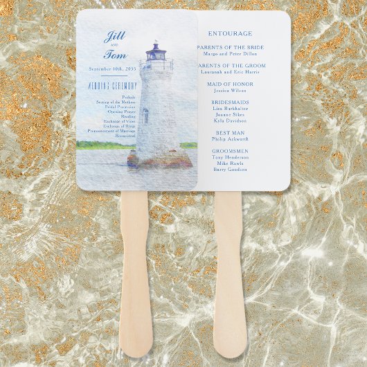 コックスパライトハウスウォーターカラー結婚式 プログラム ハンドファン