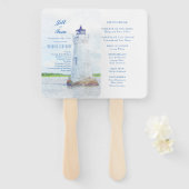 コックスパライトハウスウォーターカラー結婚式 プログラム ハンドファン (正面&裏面)