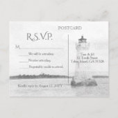 コックスパライトハウスウォーターカラーRSVP インビテーションポストカード (裏面)