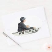 コックスワイン楕円ステッカー 楕円形シール (封筒)