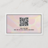 コックティエルバードブリーダーおもちゃソーシャルメディアQR 名刺 (裏面)