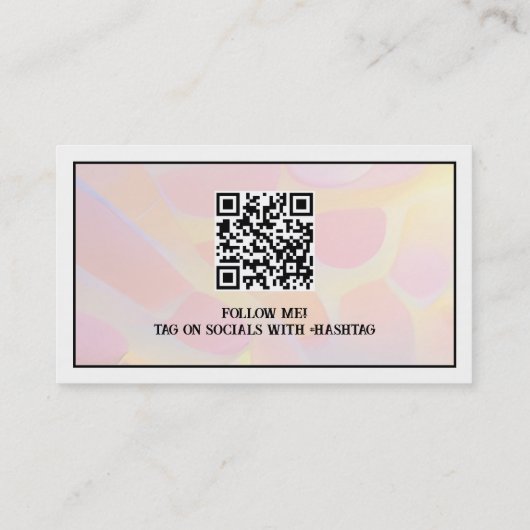 コックティエルバードブリーダーおもちゃソーシャルメディアQR 名刺 (裏面)