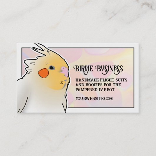 コックティエルバードブリーダーおもちゃソーシャルメディアQR 名刺 (正面)