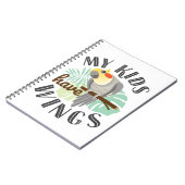 コックティエルママパパペットバード私の子供たちは翼を持っている ノートブック (左側)