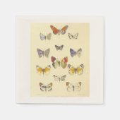 コックテイル ナプキン - ビンテージ バタフライ デザイン スタンダードカクテルナプキン (正面)