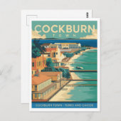 コックバーンタウンタークスアンドカイコスヴィンテージ ポストカード (正面/裏面)