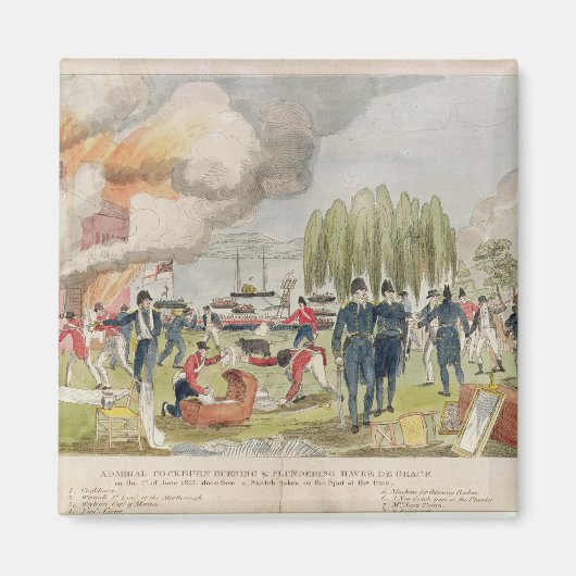 コックバーン提督の燃焼と略奪 マグネット (正面)