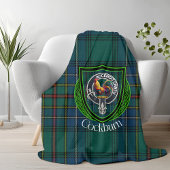 コックバーン スコットランド クラン タルタン クレスト フリースブランケット