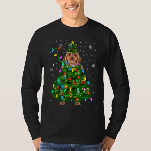 コックパオクリスマスツリークリスマスライトコックパオ Tシャツ (正面)