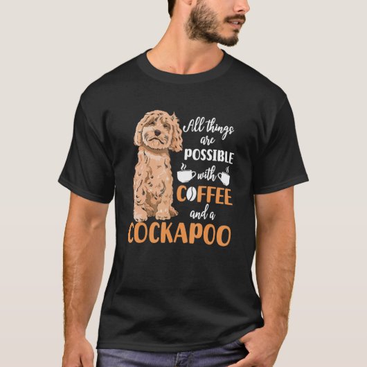 コックパオ犬のオーナーコーヒーコックパポ Tシャツ (正面)