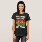 コックパオ4足2足1チームCockapoo Tシャツ (正面フル)