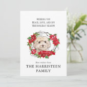 コックパブロンドウォーター色ポインセチアのクリスマス シーズンカード (スタンド正面)