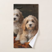 コックパプピーオータムデライトカボチャ バスタオルセット (ハンドタオル)