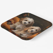 コックパプピーオータムデライトカボチャ ペーパープレート (傾斜あり)