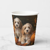 コックパプピーオータムデライトカボチャ 紙コップ (正面)