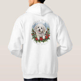 コックパプピークリスマスフード付きスウェットシャツ パーカ