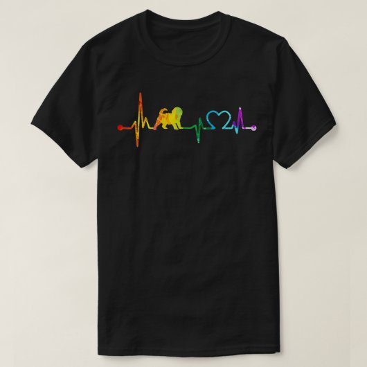 コックパートハートビートウォーター色ヴィンテージ犬愛好家 Tシャツ (デザイン正面)