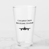 コックピットクルー給油ステーションおもしろい航空クート タンブラーグラス (正面)