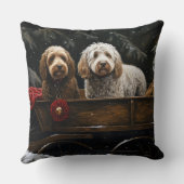 コックプー雪そりクリスマスデコール クッション (裏面)