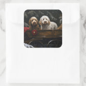 コックプー雪そりクリスマスデコール スクエアシール (バッグ)