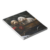 コックプー雪そりクリスマスデコール ノートパッド (アングル)