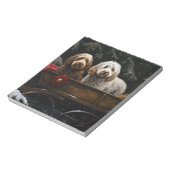 コックプー雪そりクリスマスデコール ノートパッド (回転)