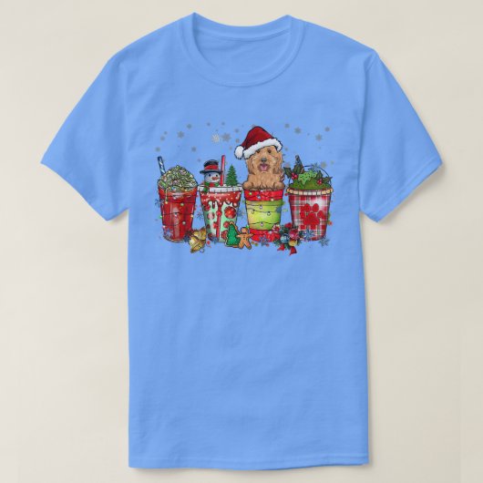 コックポアイスラテ雪だるまスイーツスノークリスマス Tシャツ (デザイン正面)