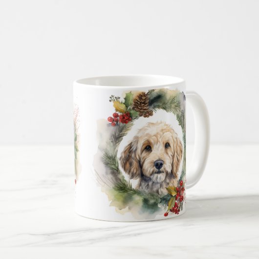 コックポウクリスマスリースフェスティバルカップ コーヒーマグカップ (正面右)