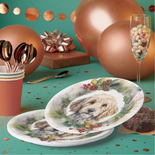 コックポウクリスマスリースフェスティバルカップ ペーパープレート (複数)