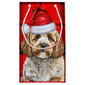 コックポウドグレッドホリデイプラッドクリスマス スモールペーパーバッグ (裏面)