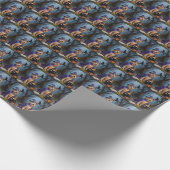 コックポウドッお洒落グハロウィン絵を描ズ ラッピングペーパー (角)