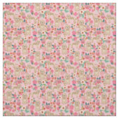 コックポウドッグヴィンテージ花模様ピンク ファブリック (見本)