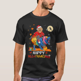 コックポハッピーハロサンクスマスハロウィンサンクスビ Tシャツ