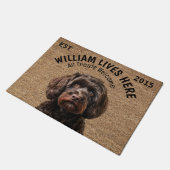 コックポパーソナライズされたット ドアマット (アングル)