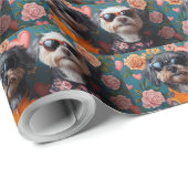 コックポーとハートバラバレンタインデー ラッピングペーパー (ロールコーナー)