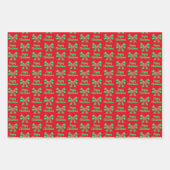 コックポーキュートクリスマスドッグ&ボウラッピング ラッピングペーパーシート (正面)