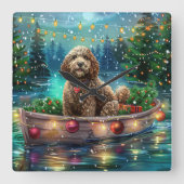 コックポークリスマスフェスティバル航海 スクエア壁時計 (正面)