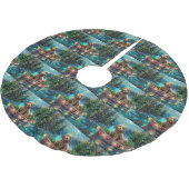 コックポークリスマスフェスティバル航海 ブラッシュドポリエステルツリースカート (アングル)