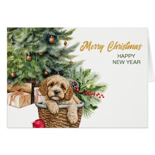 コックポードウィッカーバスケットクリスマス (正面横)