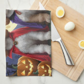 コックポードッパンプキンハロウィンおもしろい キッチンタオル (四つ折り)