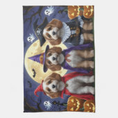 コックポードッパンプキンハロウィンおもしろい キッチンタオル (縦)