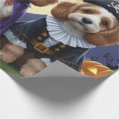 コックポードッパンプキンハロウィンおもしろい ラッピングペーパー (角)