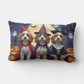 コックポードッパンプキンハロウィンおもしろい ランバークッション (裏面)